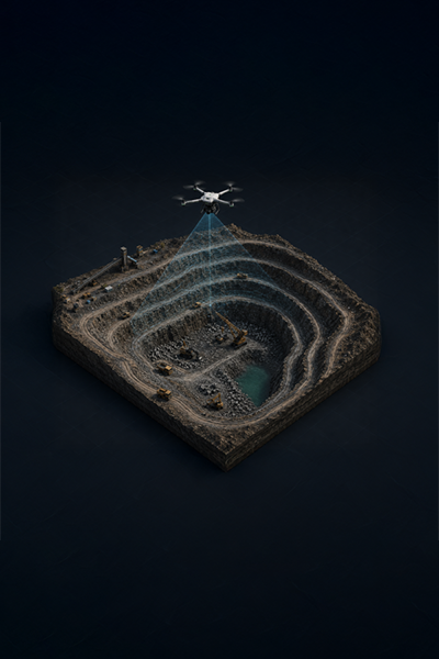 Aerial mining site data analysis